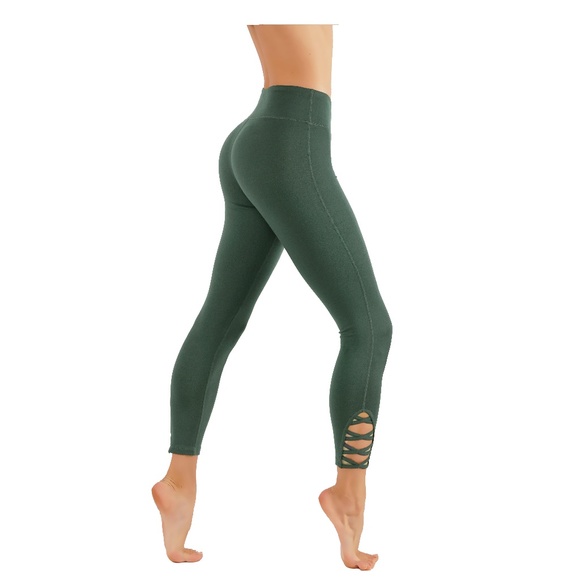 Pants - CRIS Cross Leg Cutouts 7/8 Length leggings